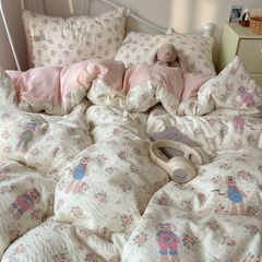 4Pcs PreCloud Linen | Set Đũi Xu Kem Style trẻ trung hiện đại | ID 4PCSPRECLOUD72