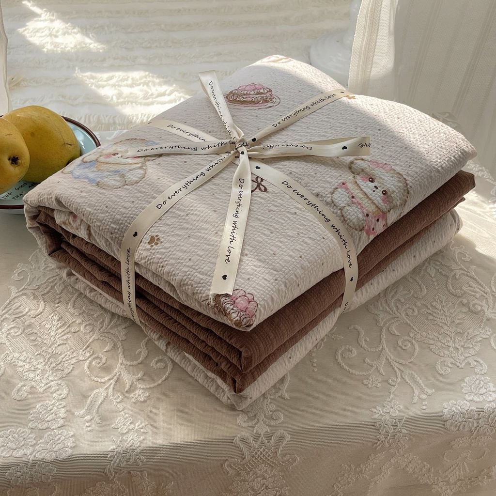 4Pcs PreCloud Linen | Set Đũi Xu Kem Style trẻ trung hiện đại | ID 4PCSPRECLOUD73