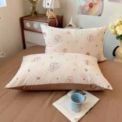 4Pcs PreCloud Linen | Set Đũi Xu Kem Style trẻ trung hiện đại | ID 4PCSPRECLOUD73