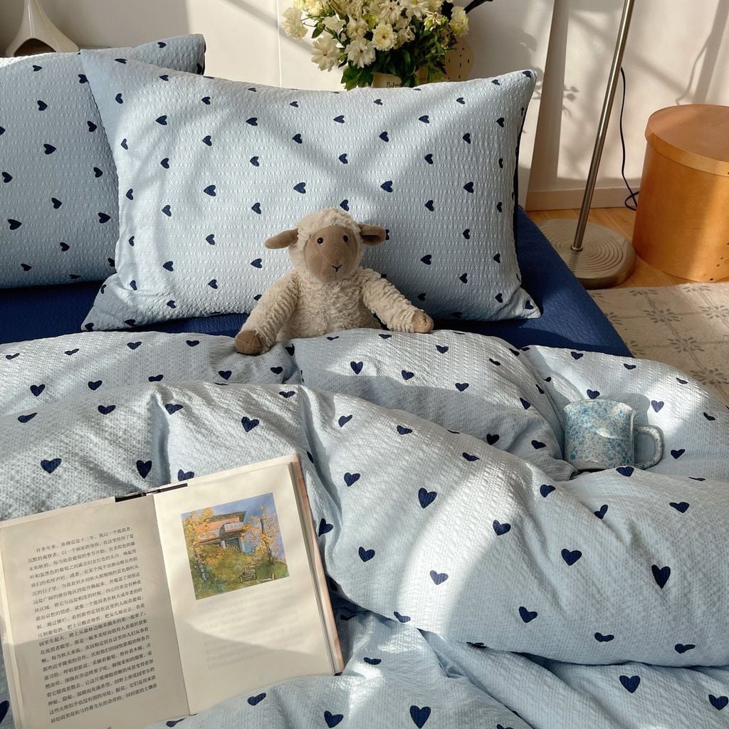 4Pcs PreCloud Linen | Set Đũi Xu Kem Style trẻ trung hiện đại | ID 4PCSPRECLOUD74
