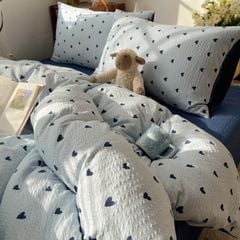 4Pcs PreCloud Linen | Set Đũi Xu Kem Style trẻ trung hiện đại | ID 4PCSPRECLOUD74