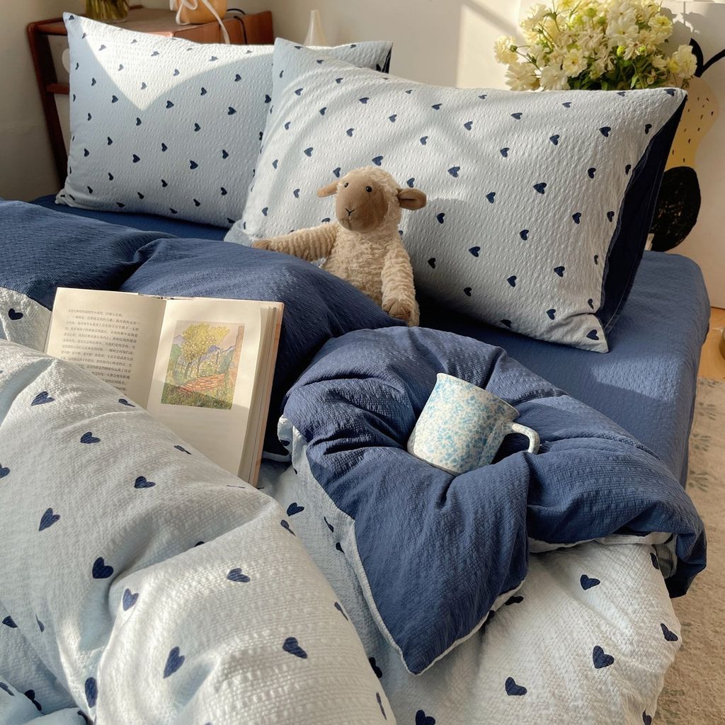 4Pcs PreCloud Linen | Set Đũi Xu Kem Style trẻ trung hiện đại | ID 4PCSPRECLOUD74