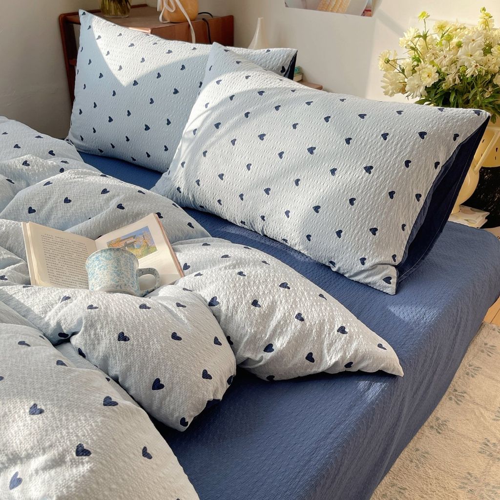 4Pcs PreCloud Linen | Set Đũi Xu Kem Style trẻ trung hiện đại | ID 4PCSPRECLOUD74