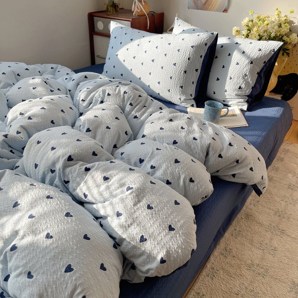 4Pcs PreCloud Linen | Set Đũi Xu Kem Style trẻ trung hiện đại | ID 4PCSPRECLOUD74