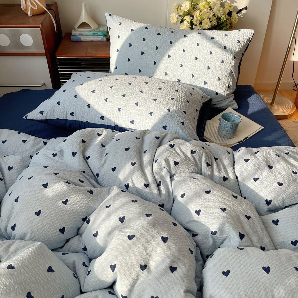 4Pcs PreCloud Linen | Set Đũi Xu Kem Style trẻ trung hiện đại | ID 4PCSPRECLOUD74