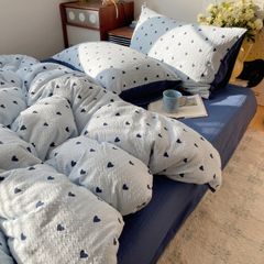 4Pcs PreCloud Linen | Set Đũi Xu Kem Style trẻ trung hiện đại | ID 4PCSPRECLOUD74