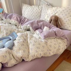 4Pcs PreCloud Linen | Set Đũi Xu Kem Style trẻ trung hiện đại | ID 4PCSPRECLOUD77