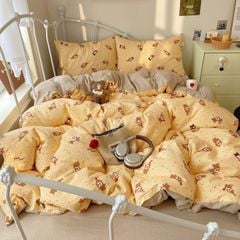 4Pcs PreCloud Linen | Set Đũi Xu Kem Style trẻ trung hiện đại | ID 4PCSPRECLOUD78