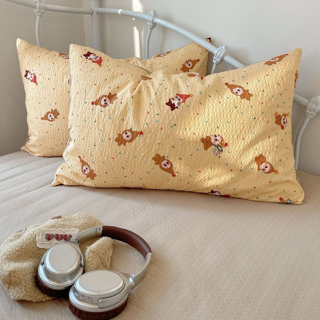 4Pcs PreCloud Linen | Set Đũi Xu Kem Style trẻ trung hiện đại | ID 4PCSPRECLOUD78