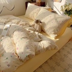 4Pcs PreCloud Linen | Set Đũi Xu Kem Style trẻ trung hiện đại | ID 4PCSPRECLOUD79