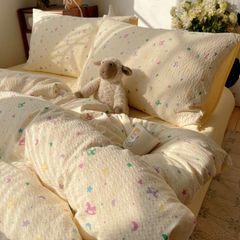 4Pcs PreCloud Linen | Set Đũi Xu Kem Style trẻ trung hiện đại | ID 4PCSPRECLOUD79