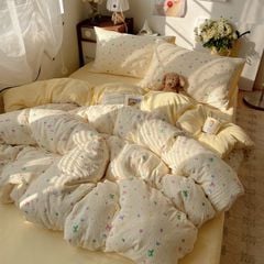 4Pcs PreCloud Linen | Set Đũi Xu Kem Style trẻ trung hiện đại | ID 4PCSPRECLOUD79