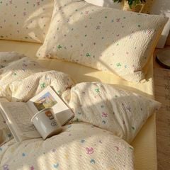 4Pcs PreCloud Linen | Set Đũi Xu Kem Style trẻ trung hiện đại | ID 4PCSPRECLOUD79