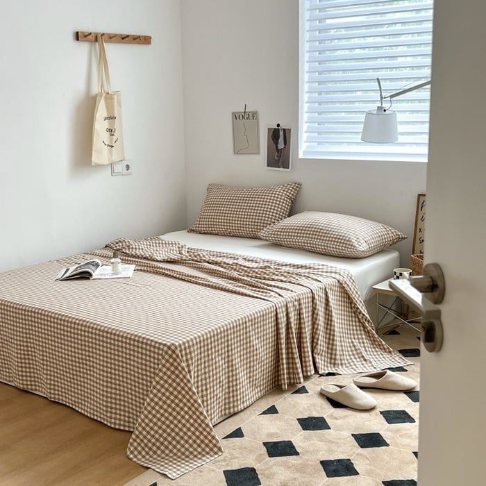 Set Ga Gối Đũi Nhật Japan Cotton Linen tấm trải freesize ( có thể lựa chọn may bọc chun theo tùy chọn ) - MS03