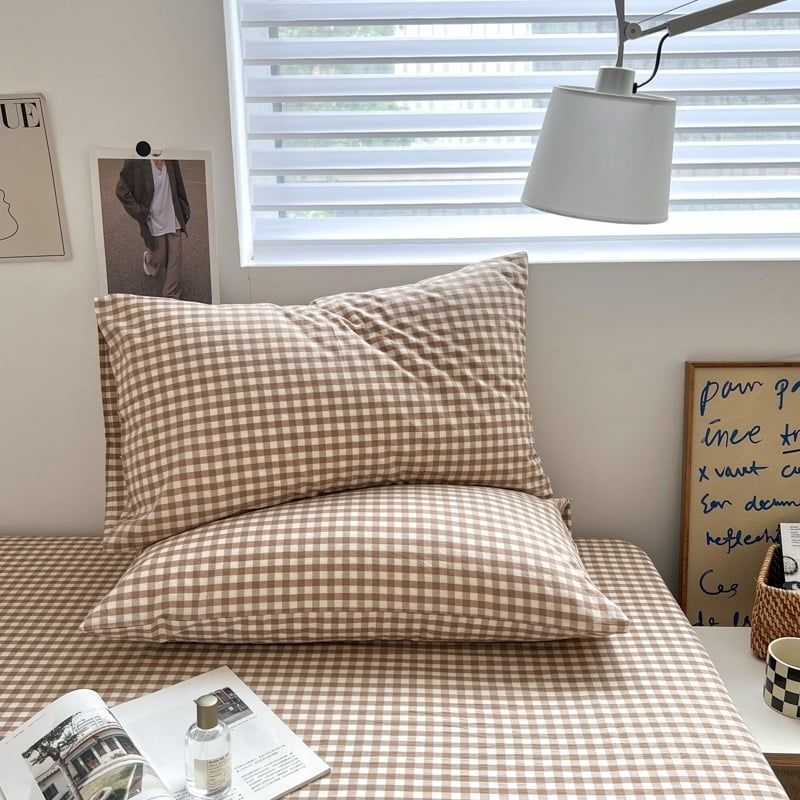 Set Ga Gối Đũi Nhật Japan Cotton Linen tấm trải freesize ( có thể lựa chọn may bọc chun theo tùy chọn ) - MS03