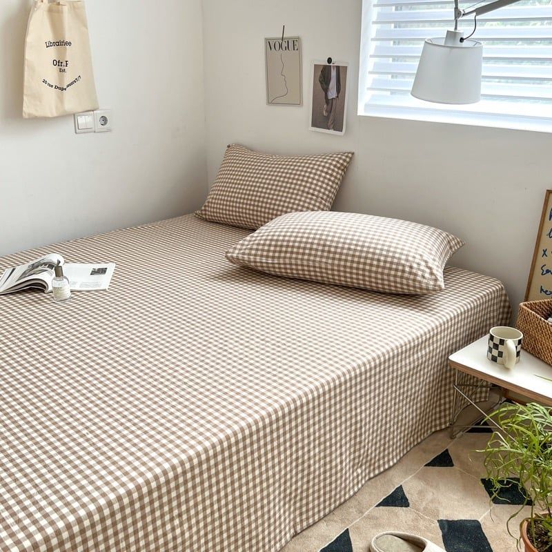 Set Ga Gối Đũi Nhật Japan Cotton Linen tấm trải freesize ( có thể lựa chọn may bọc chun theo tùy chọn ) - MS03