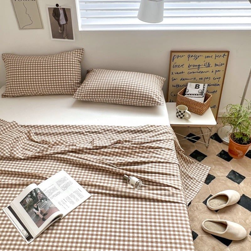 Set Ga Gối Đũi Nhật Japan Cotton Linen tấm trải freesize ( có thể lựa chọn may bọc chun theo tùy chọn ) - MS03