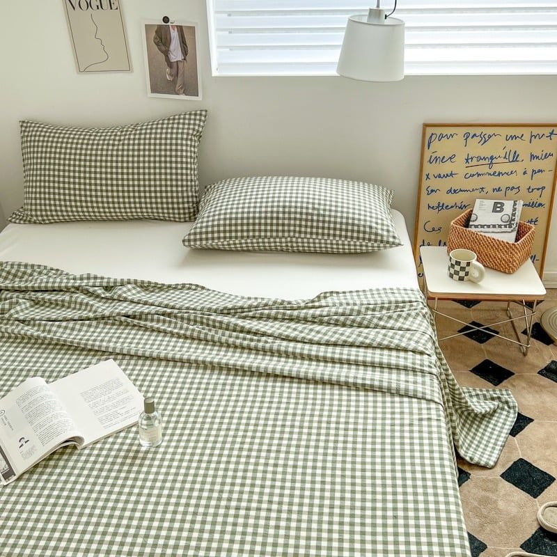 Set Ga Gối Đũi Nhật Japan Cotton Linen tấm trải freesize ( có thể lựa chọn may bọc chun theo tùy chọn ) - MS02