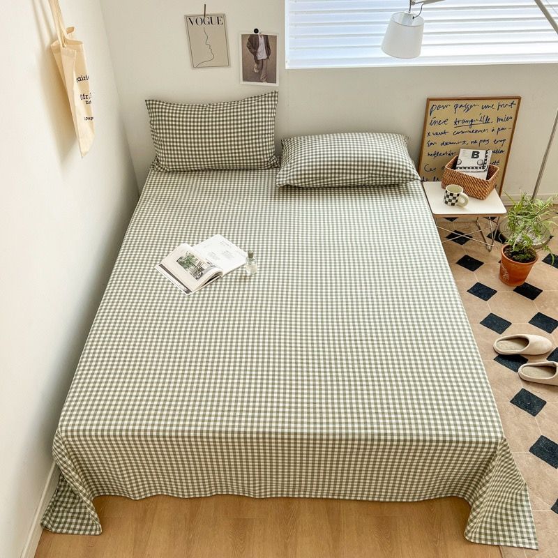 Set Ga Gối Đũi Nhật Japan Cotton Linen tấm trải freesize ( có thể lựa chọn may bọc chun theo tùy chọn ) - MS02