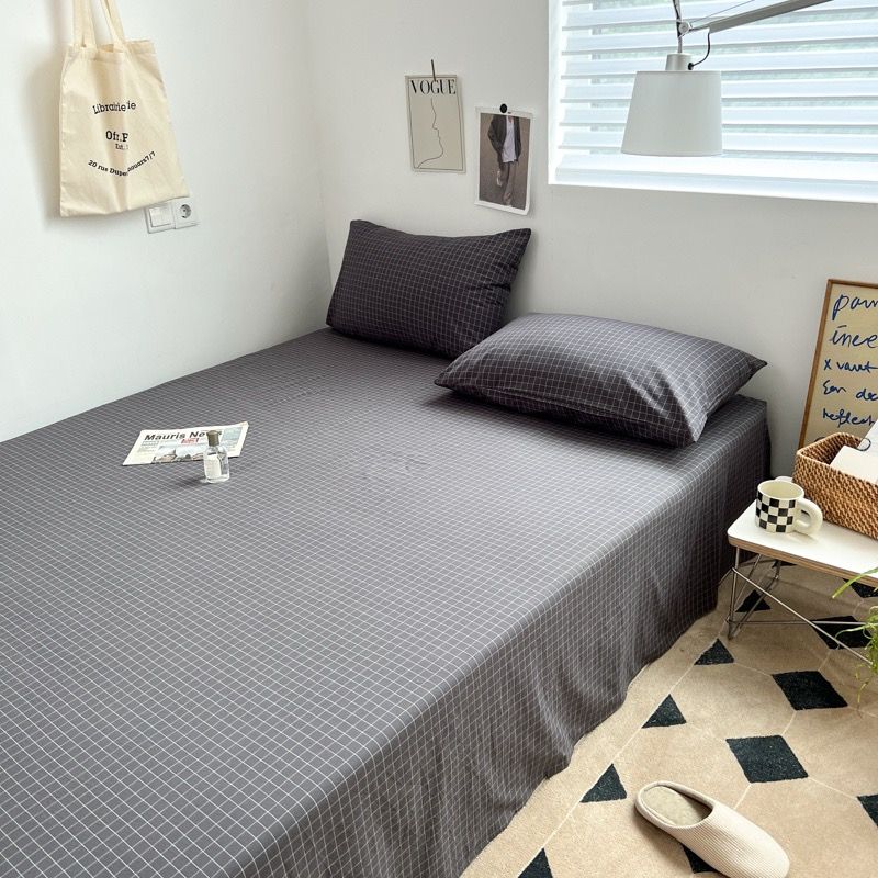 Set Ga Gối Đũi Nhật Japan Cotton Linen tấm trải freesize ( có thể lựa chọn may bọc chun theo tùy chọn ) - MS01