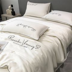 4Pcs Satin Babric | RomanticLove Standard Bedsets Summer Blanket | ID 4PCSSFARBRICROMA001