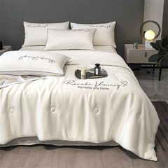 4Pcs Satin Babric | Romantic Love Standard Bedsets Summer Blanket | ID 4PCSROMANLOVE01