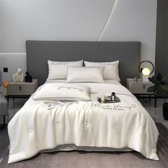 4Pcs Satin Babric | Romantic Love Standard Bedsets Summer Blanket | ID 4PCSROMANLOVE01