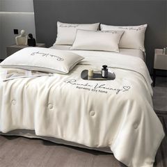4Pcs Satin Babric | RomanticLove Standard Bedsets Summer Blanket | ID 4PCSSFARBRICROMA001