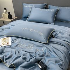 4Pcs Satin Babric | RomanticLove Standard Bedsets Summer Blanket | ID 4PCSSFARBRICROMA002