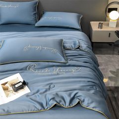 4Pcs Satin Babric | RomanticLove Standard Bedsets Summer Blanket | ID 4PCSSFARBRICROMA002