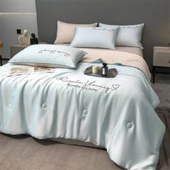 4Pcs Satin Babric | RomanticLove Standard Bedsets Summer Blanket | ID 4PCSSFARBRICROMA003