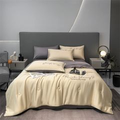 4Pcs Satin Babric | RomanticLove Standard Bedsets Summer Blanket | ID 4PCSSFARBRICROMA004