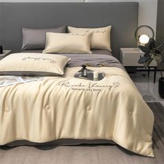 4Pcs Satin Babric | RomanticLove Standard Bedsets Summer Blanket | ID 4PCSSFARBRICROMA004
