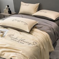 4Pcs Satin Babric | RomanticLove Standard Bedsets Summer Blanket | ID 4PCSSFARBRICROMA004