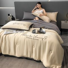 4Pcs Satin Babric | RomanticLove Standard Bedsets Summer Blanket | ID 4PCSSFARBRICROMA004