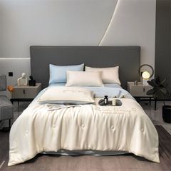 4Pcs Satin Babric | Romantic Love Standard Bedsets Summer Blanket | ID 4PCSROMANLOVE05