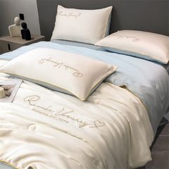 4Pcs Satin Babric | RomanticLove Standard Bedsets Summer Blanket | ID 4PCSSFARBRICROMA005