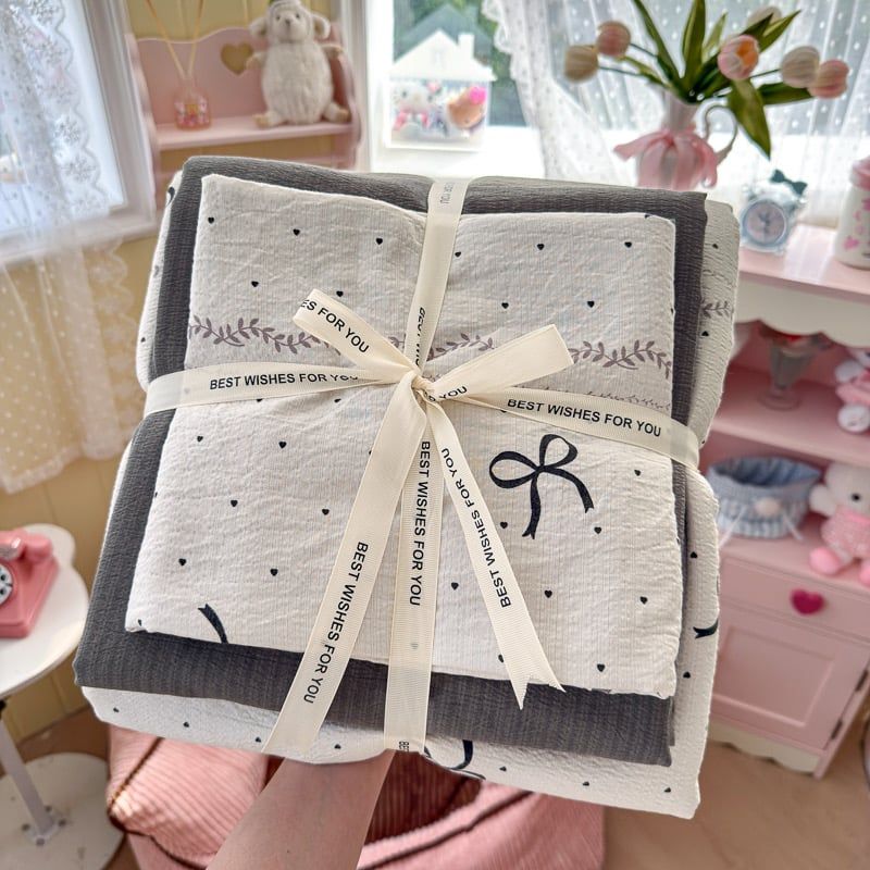 4Pcs PreCloud Linen | Set Đũi Xu Kem Style trẻ trung hiện đại | ID 4PCSPRECLOUD58