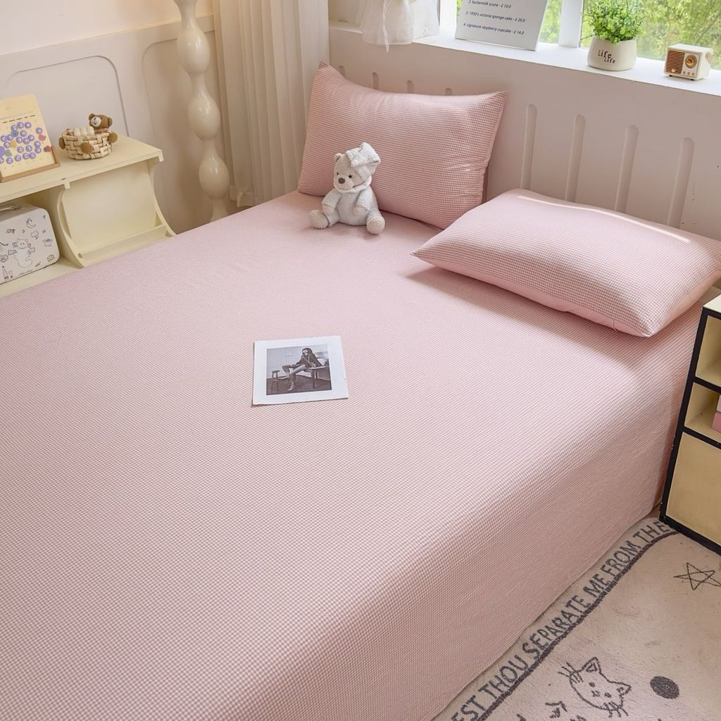 Set Ga Gối Đũi Nhật Japan Cotton Linen tấm trải freesize ( có thể lựa chọn may bọc chun theo tùy chọn ) - MS06