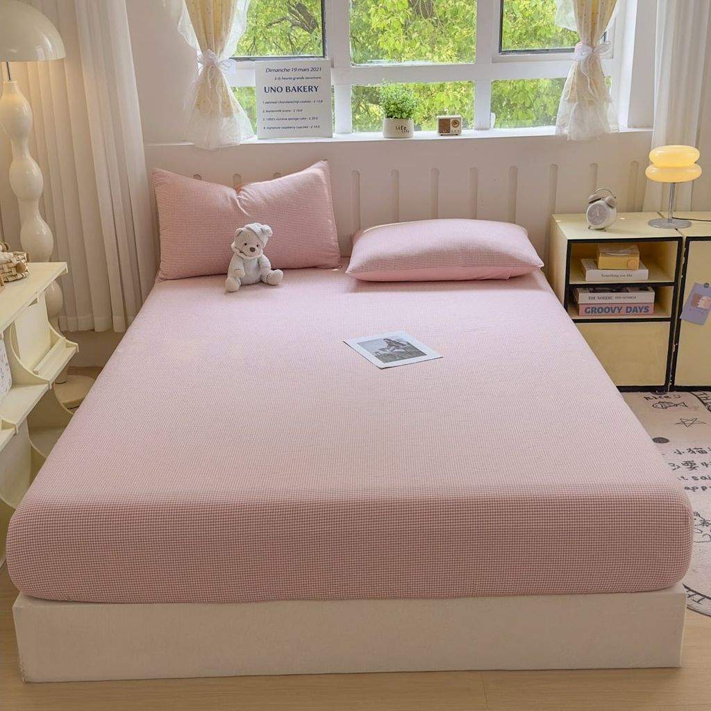 Set Ga Gối Đũi Nhật Japan Cotton Linen tấm trải freesize ( có thể lựa chọn may bọc chun theo tùy chọn ) - MS06