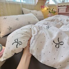 4Pcs PreCloud Linen | Set Đũi Xu Kem Style trẻ trung hiện đại | ID 4PCSPRECLOUD58