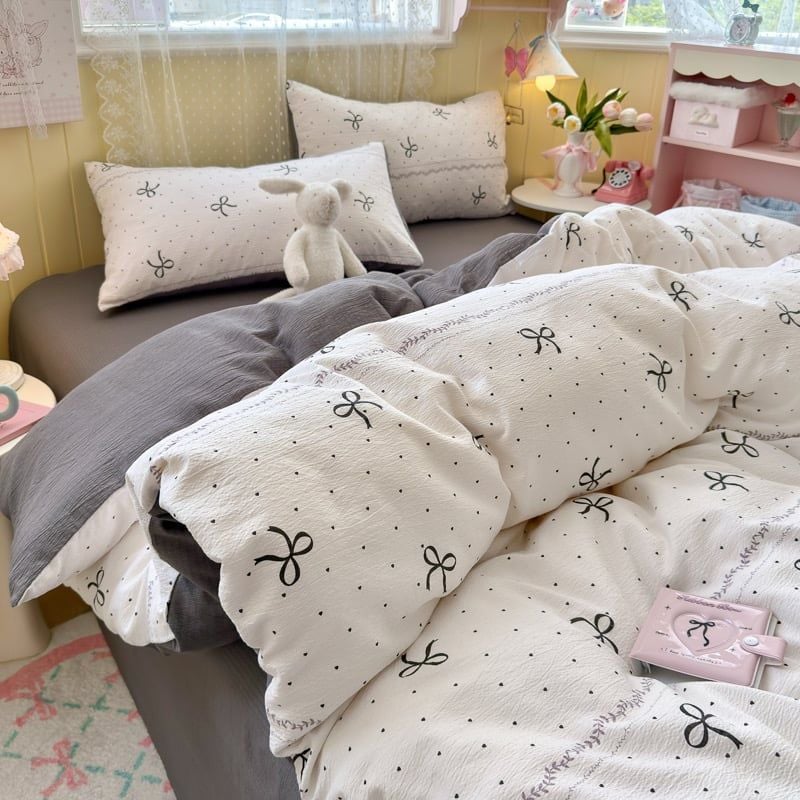 4Pcs PreCloud Linen | Set Đũi Xu Kem Style trẻ trung hiện đại | ID 4PCSPRECLOUD58