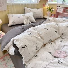 4Pcs PreCloud Linen | Set Đũi Xu Kem Style trẻ trung hiện đại | ID 4PCSPRECLOUD58