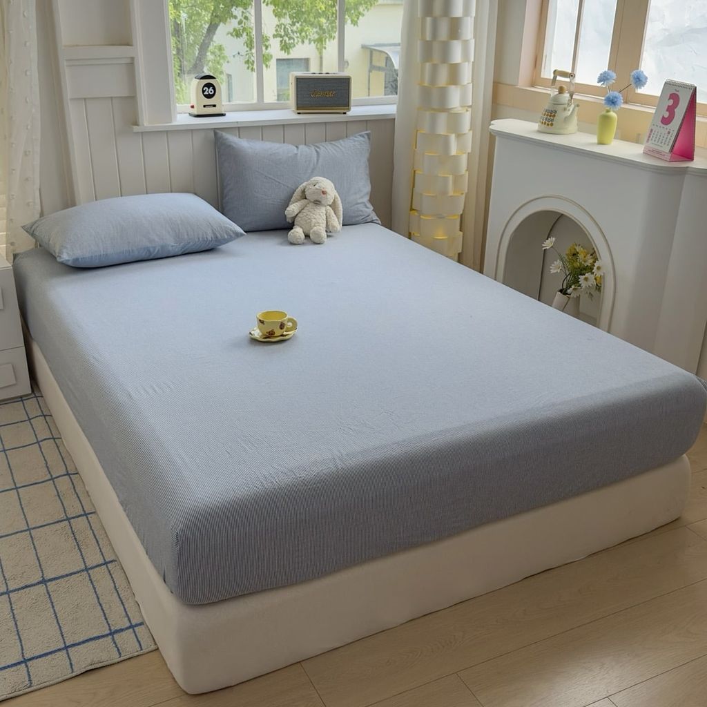 Nhân bản từ Set Ga Gối Đũi Nhật Japan Cotton Linen tấm trải freesize ( có thể lựa chọn may bọc chun theo tùy chọn ) - MS08