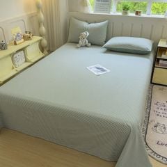 Set Ga Gối Đũi Nhật Japan Cotton Linen tấm trải freesize ( có thể lựa chọn may bọc chun theo tùy chọn ) - MS07