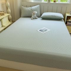 Set Ga Gối Đũi Nhật Japan Cotton Linen tấm trải freesize ( có thể lựa chọn may bọc chun theo tùy chọn ) - MS07