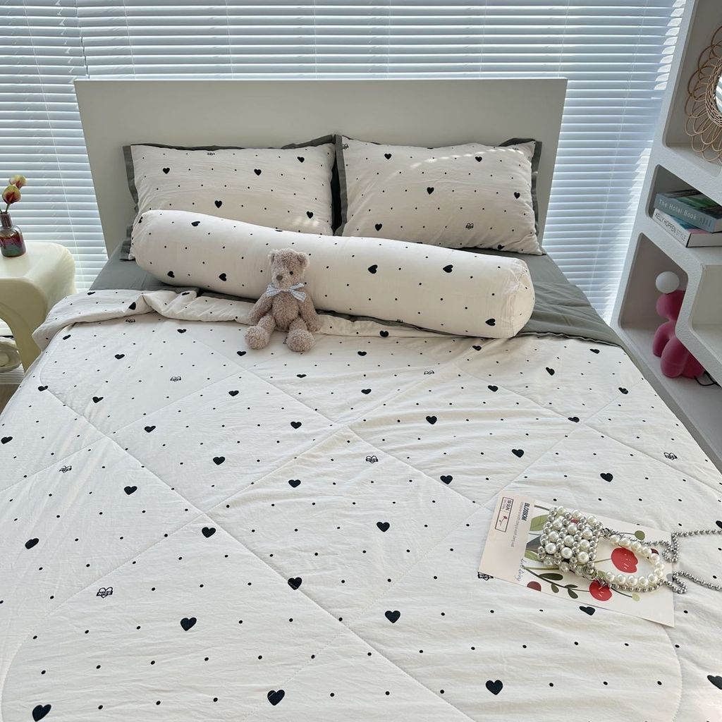 Bộ Chăn Ga Cotton Linen MARK HOME GrayHeart