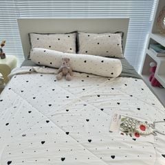 Bộ Chăn Ga Cotton Linen MARK HOME GrayHeart