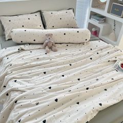 Bộ Chăn Ga Cotton Linen MARK HOME GrayHeart