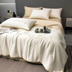 4Pcs Satin Babric | Romantic Love Standard Bedsets Summer Blanket | ID 4PCSROMANLOVE06